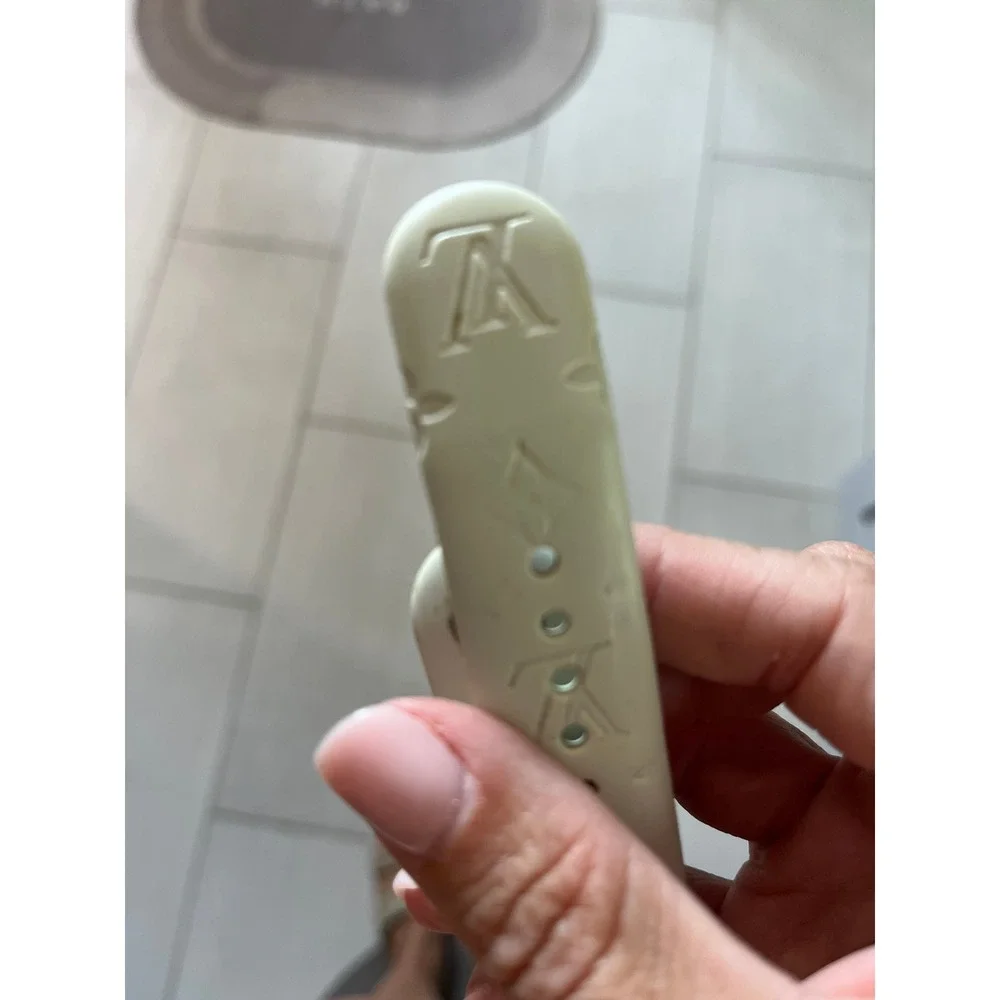 Cream Monogram Silicone Watch Band for Apple Watch Designer Style Sport Strap